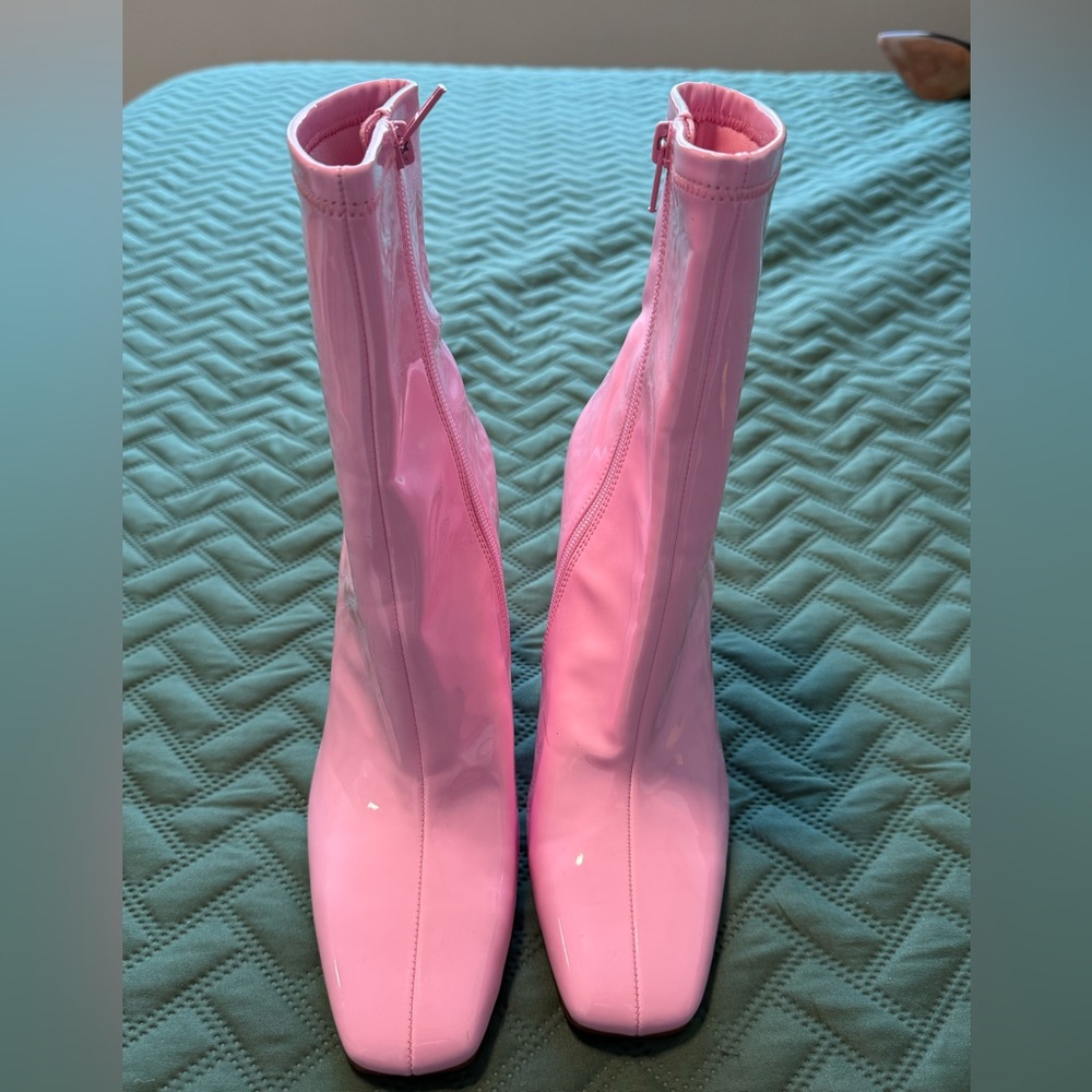Steve Madden Barbie Pink Patent Booties